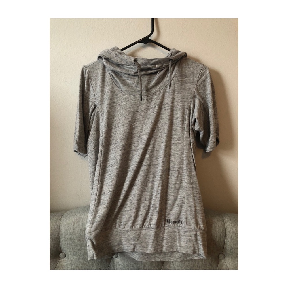 gray hooded lightweight short sleeve!